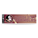 NCAA Florida State Seminoles 3" x 12" Car/Truck/Jeep Bumper Sticker By Rico Industries