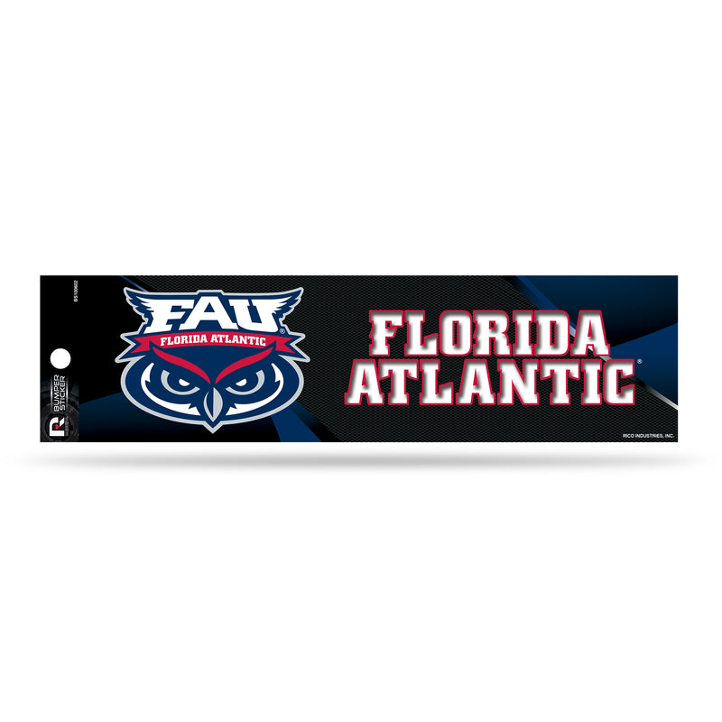 NCAA Florida Atlantic Owls 3" x 12" Car/Truck/Jeep Bumper Sticker By Rico Industries