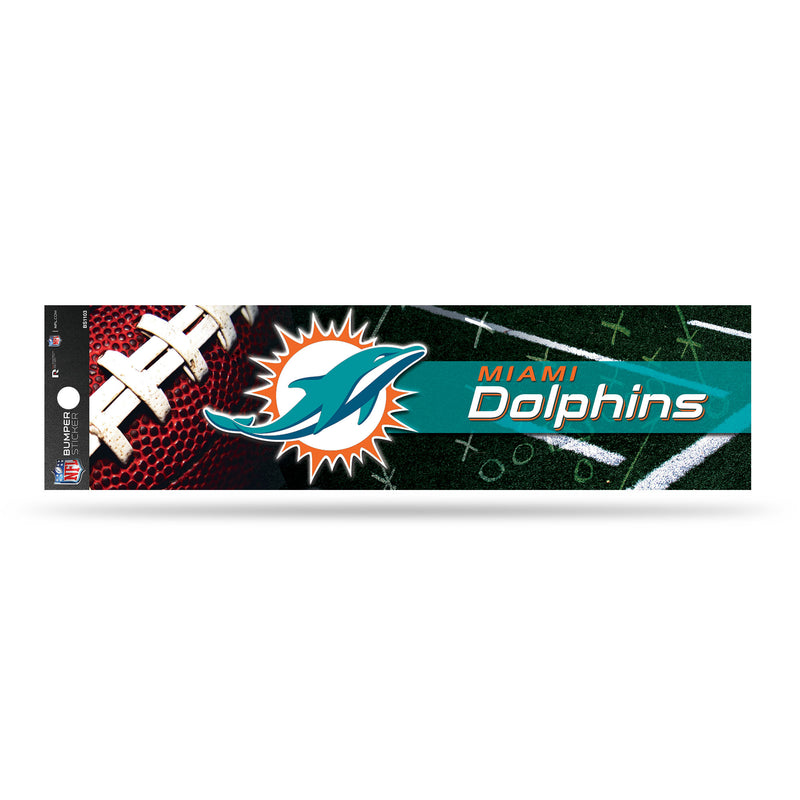 NFL Miami Dolphins 3" x 12" Car/Truck/Jeep Bumper Sticker By Rico Industries