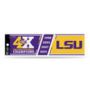 NCAA LSU Tigers 3" x 12" Car/Truck/Jeep Bumper Sticker By Rico Industries