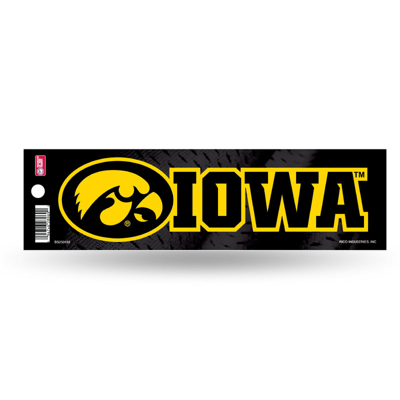 NCAA Iowa Hawkeyes 3" x 12" Car/Truck/Jeep Bumper Sticker By Rico Industries
