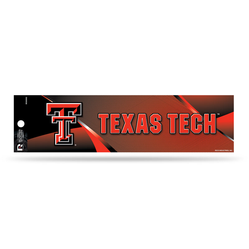 NCAA Texas Tech Red Raiders 3" x 12" Car/Truck/Jeep Bumper Sticker By Rico Industries