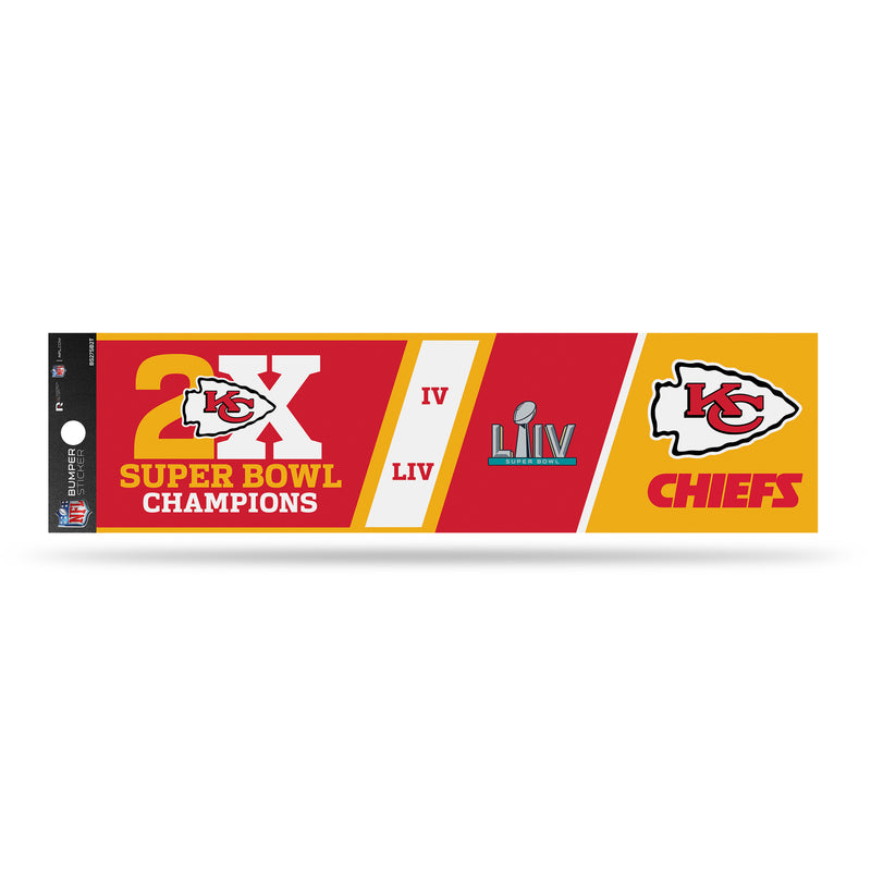 Chiefs 2 Time Super Bowl Champions Bumper Sticker