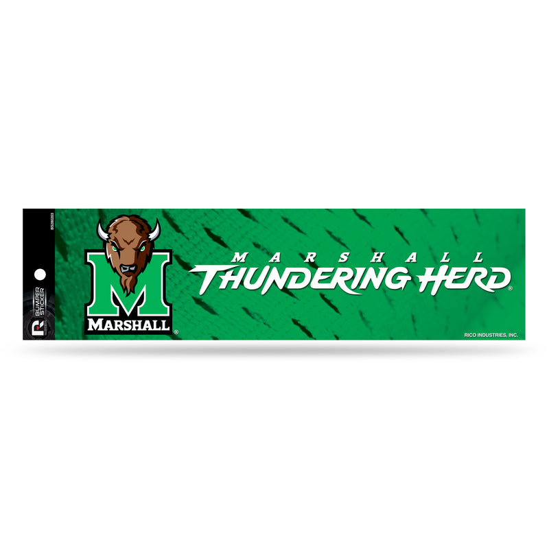 NCAA Marshall Thundering Herd 3" x 12" Car/Truck/Jeep Bumper Sticker By Rico Industries