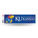 NCAA Kansas Jayhawks 3" x 12" Car/Truck/Jeep Bumper Sticker By Rico Industries