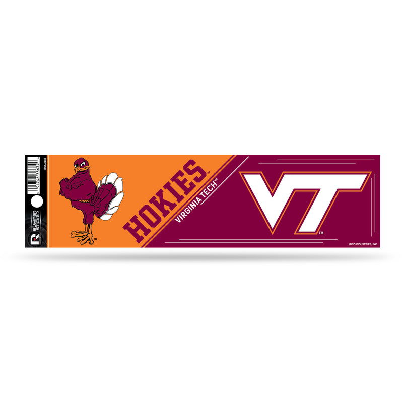 NCAA Virginia Tech Hokies 3" x 12" Car/Truck/Jeep Bumper Sticker By Rico Industries