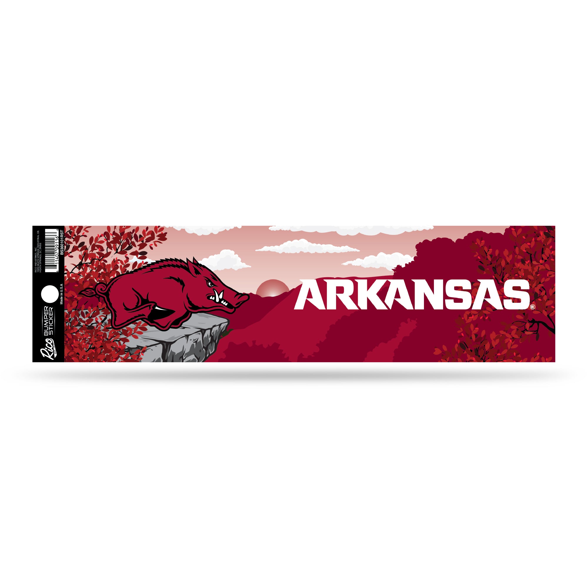 Allen Engineering Razorbacks Rider Sticker Arkansas Razorbacks Resort Design Bumper Sticker