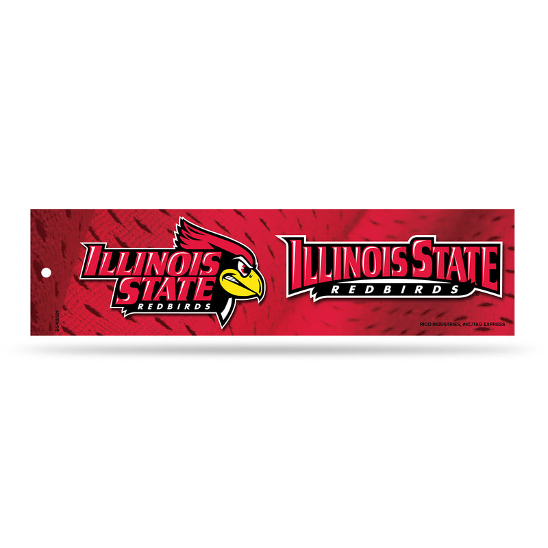 NCAA Illinois State Redbirds 3" x 12" Car/Truck/Jeep Bumper Sticker By Rico Industries