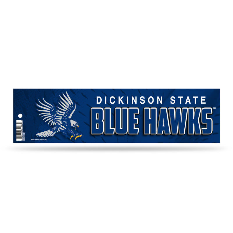 NCAA Dickinson State Blue Hawks 3" x 12" Car/Truck/Jeep Bumper Sticker By Rico Industries