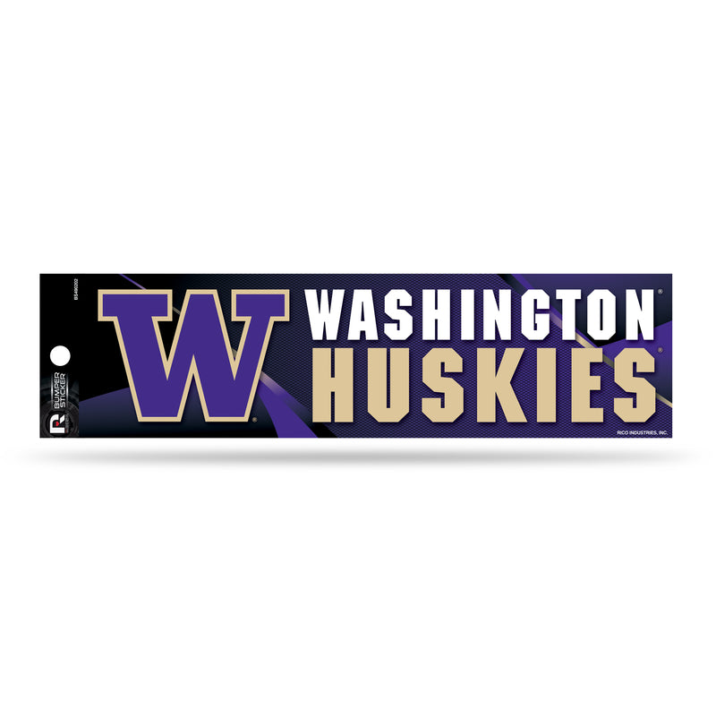 NCAA Washington Huskies 3" x 12" Car/Truck/Jeep Bumper Sticker By Rico Industries
