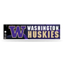 NCAA Washington Huskies 3" x 12" Car/Truck/Jeep Bumper Sticker By Rico Industries
