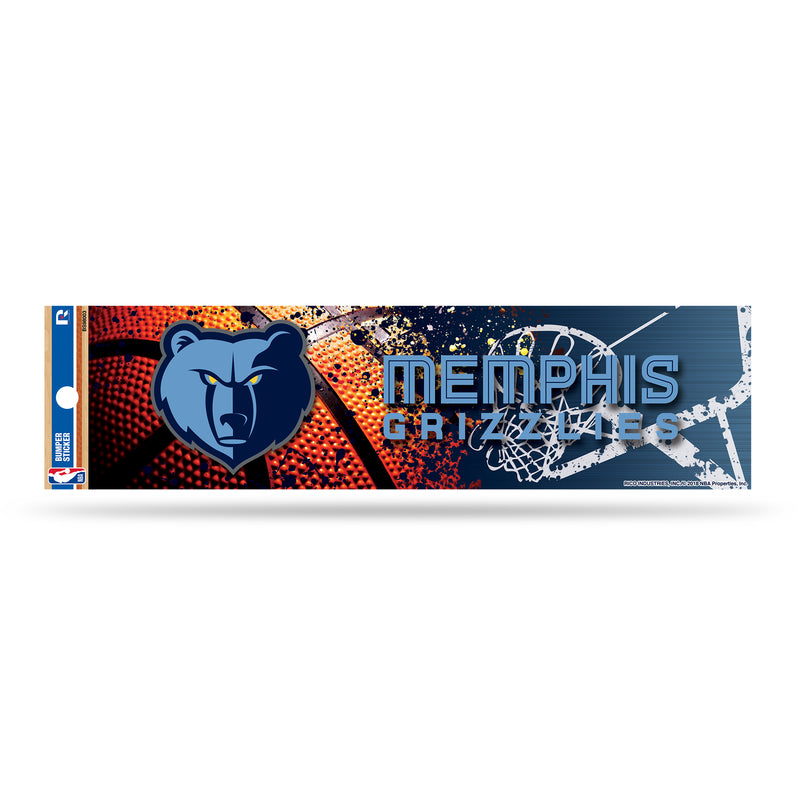 NBA Memphis Grizzlies 3" x 12" Car/Truck/Jeep Bumper Sticker By Rico Industries