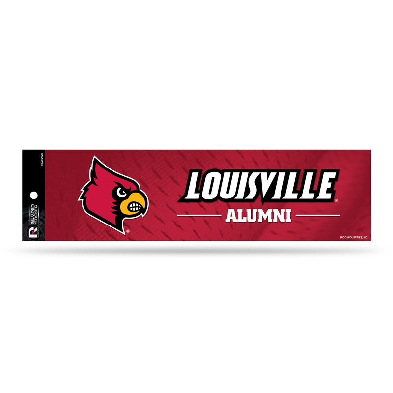 NCAA Louisville Cardinals 3" x 12" Car/Truck/Jeep Bumper Sticker By Rico Industries