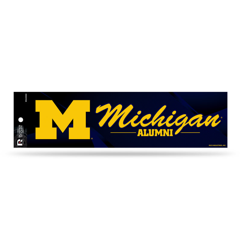 NCAA Michigan Wolverines 3" x 12" Car/Truck/Jeep Bumper Sticker By Rico Industries