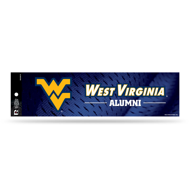 NCAA West Virginia Mountaineers 3" x 12" Car/Truck/Jeep Bumper Sticker By Rico Industries