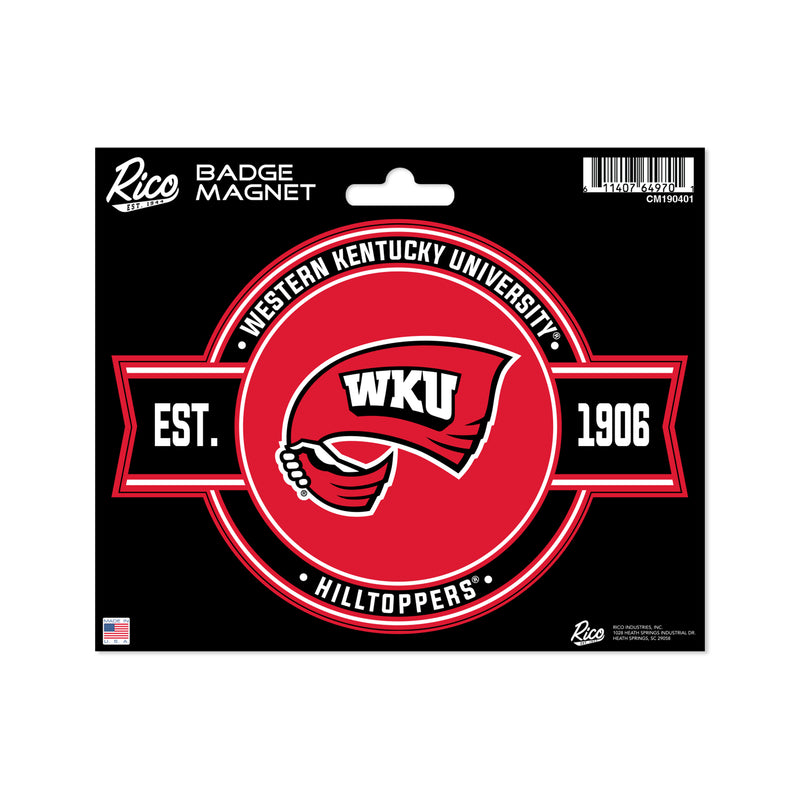 Western Kentucky Hilltoppers Badge Magnet