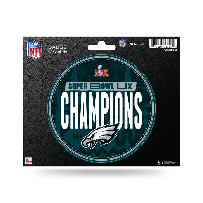 Philadelphia Eagles 2025 Super Bowl LIX Champions Badge Magnet