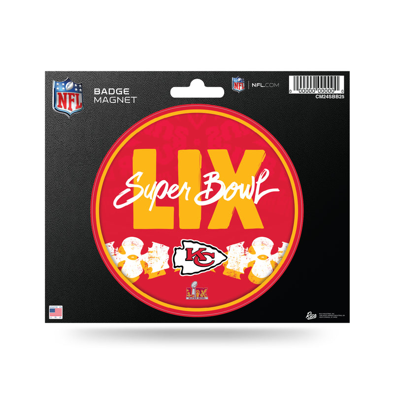 Kansas City Chiefs 2025 Super Bowl LIX Bound Badge Magnet