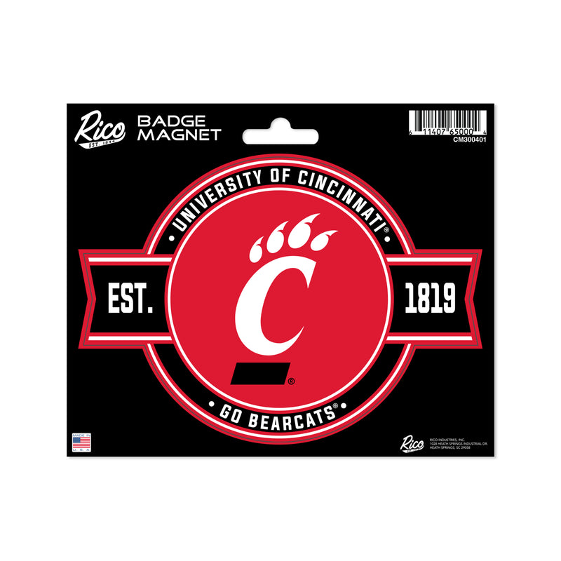 Cincinnati Bearcats Badge Magnet