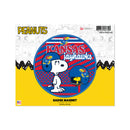 Kansas Jayhawks Peanuts Game Day Car Magnet