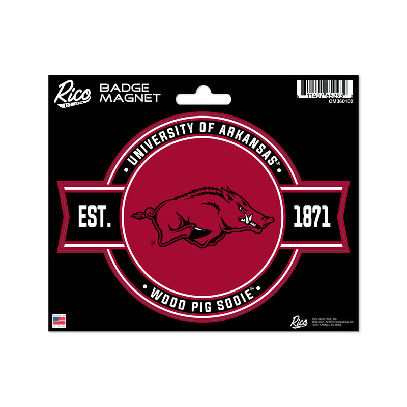 Arkansas Razorbacks Badge Magnet