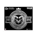 Colorado State Rams Pewter Design Car Magnet