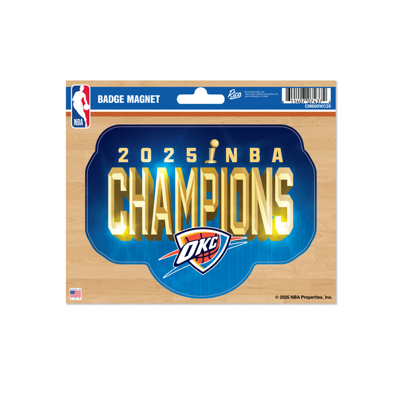 OKC Thunder 2025 NBA Champions Badge Magnet