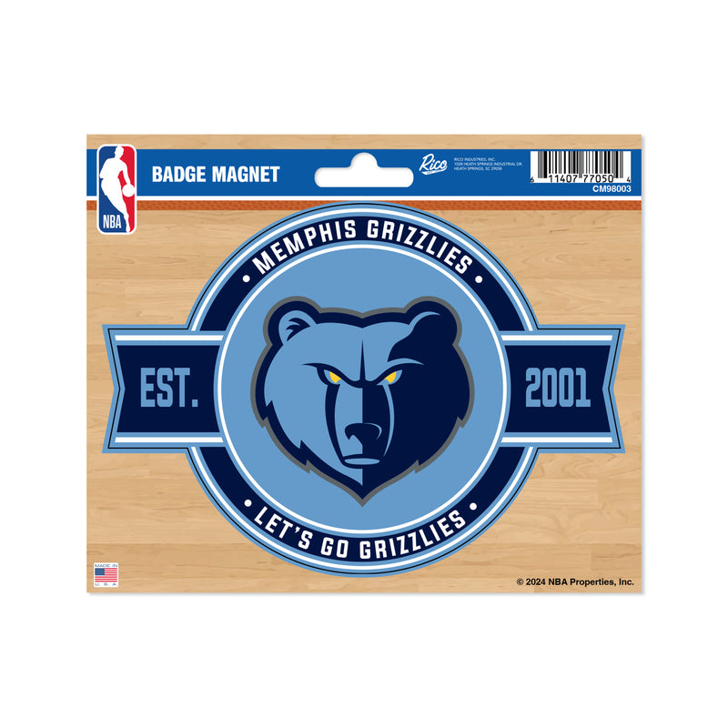 Memphis Grizzlies Badge Magnet - EST. 2001