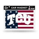 TCU Horned Frogs USA Patriotic Design Car Magnet Sheet