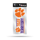 Clemson Double Up Die Cut Sticker