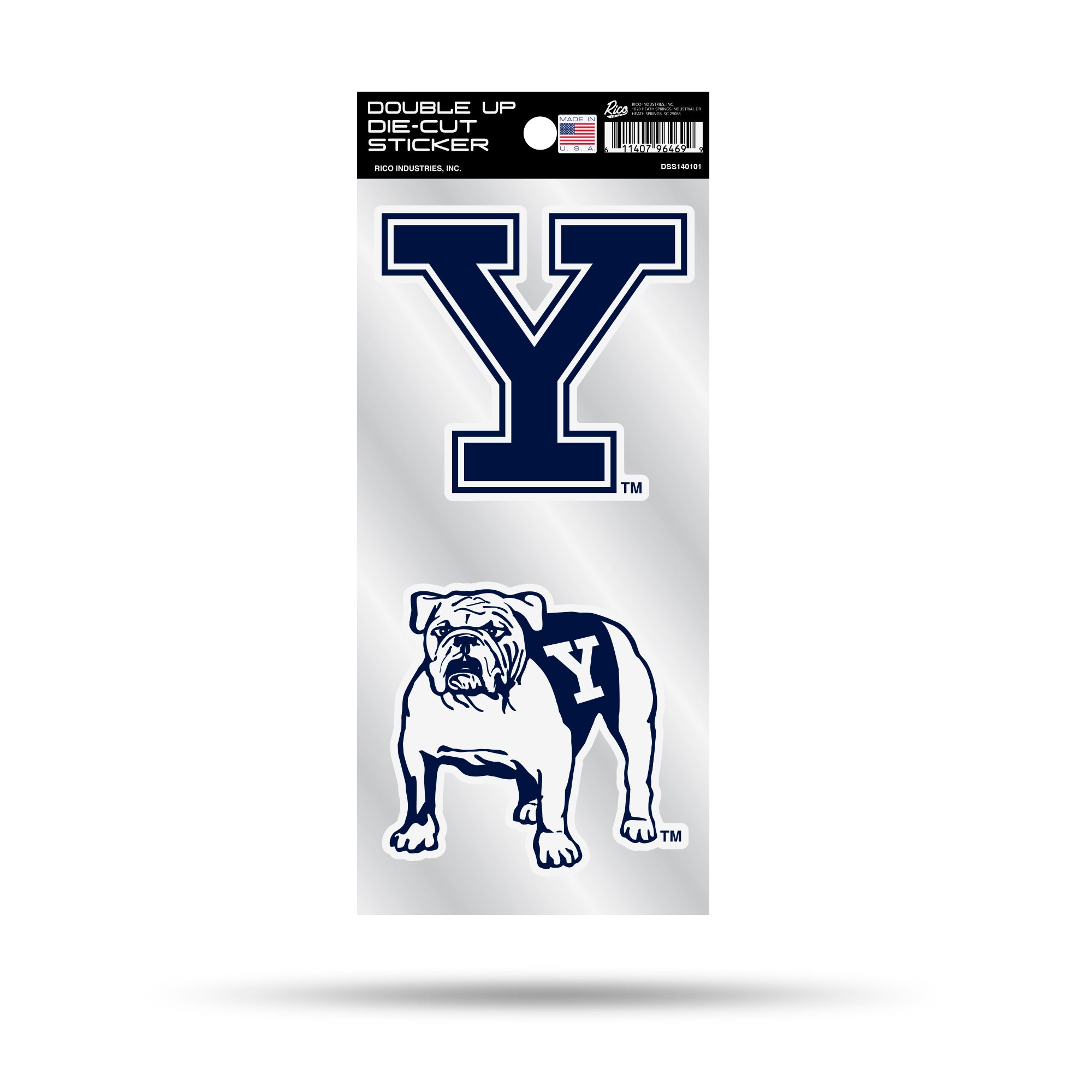 Yale Bulldogs Double Up Die Cut Sticker