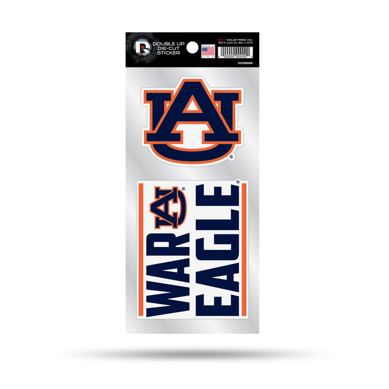 Auburn Double Up Die Cut Sticker