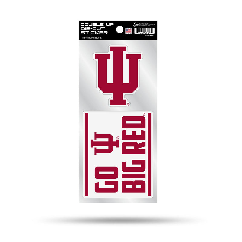 Indiana University Double Up Die Cut Sticker