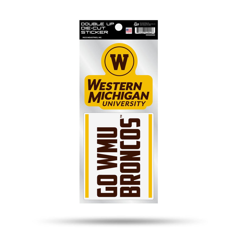 Western Michigan Double Up Die Cut Sticker