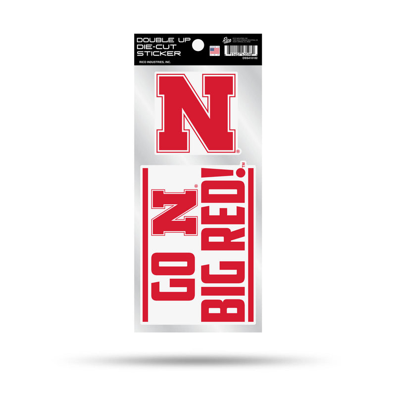 Nebraska Double Up Die Cut Sticker