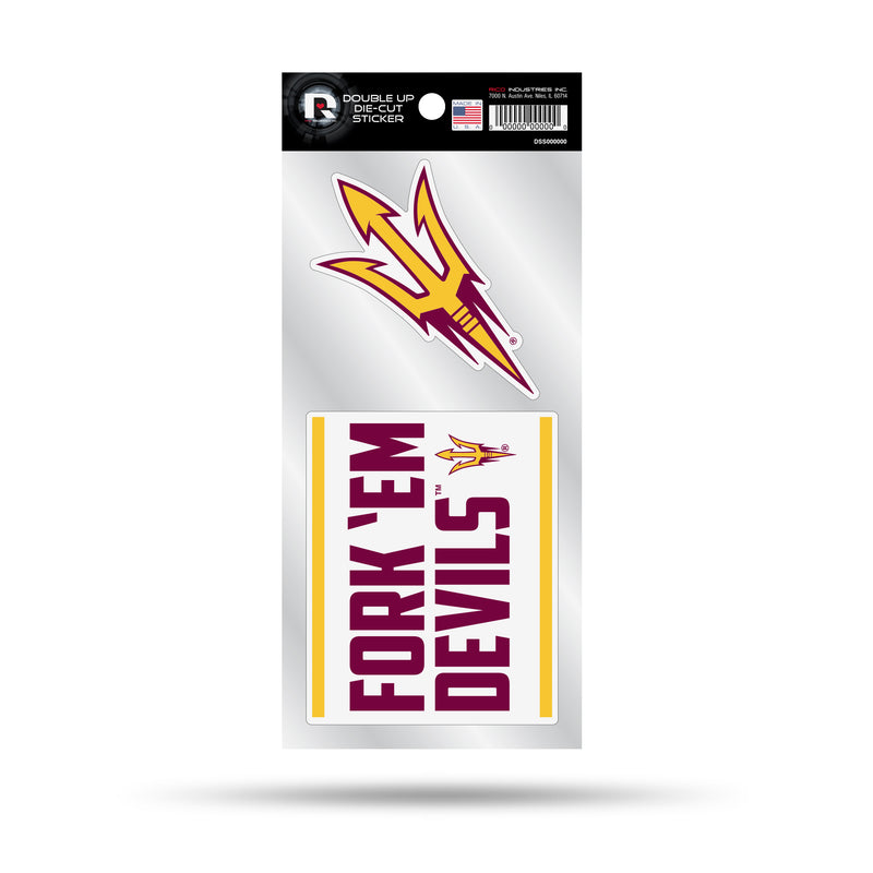 Arizona State Double Up Die Cut Sticker