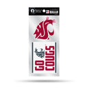Washington State University Double Up Die Cut Sticker