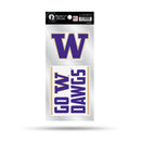 Washington University Double Up Die Cut Sticker