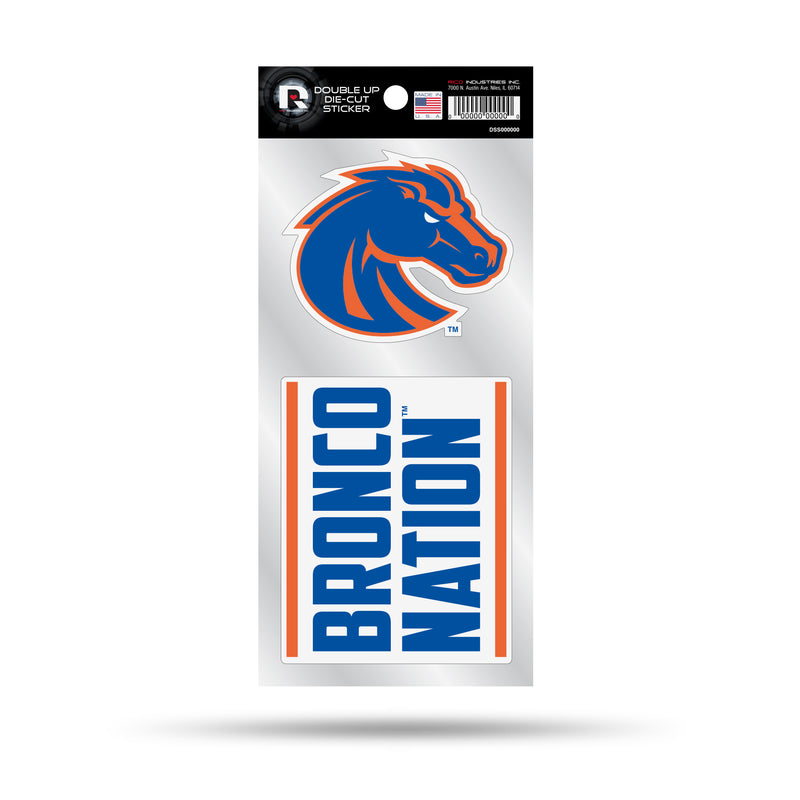 Boise State Double Up Die Cut Sticker