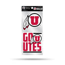 Utah University Double Up Die Cut Sticker