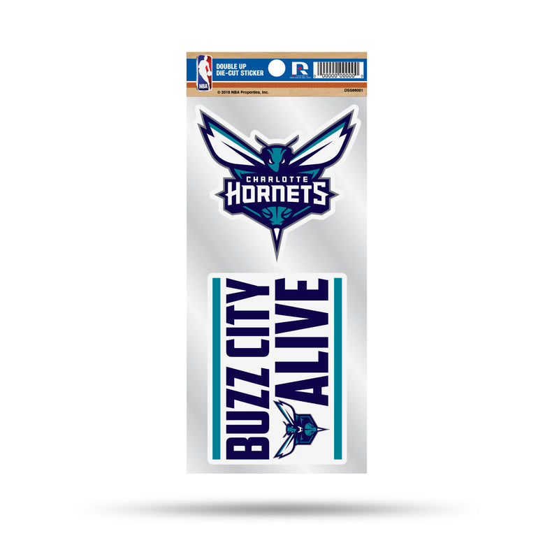 Hornets Double Up Die Cut Sticker