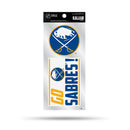 Sabres Double Up Die Cut Sticker