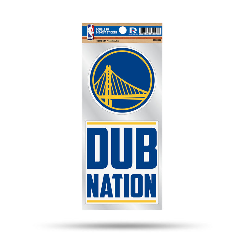 Warriors Double Up Die Cut Sticker
