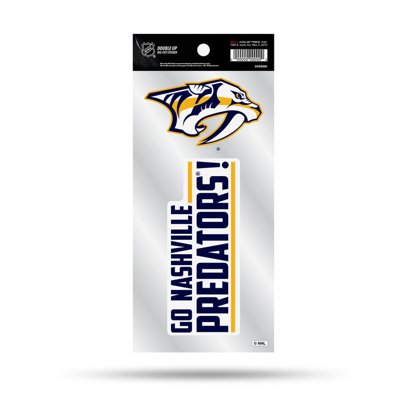 Predators Double Up Die Cut Sticker