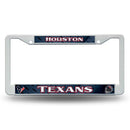 Houston Texans White Plastic License Plate Frame