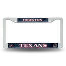 Houston Texans White Plastic License Plate Frame