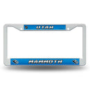 Utah Mammoth White Plastic License Plate Frame (Printed Insert)