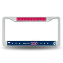 America 250 White Plastic License Plate Frame (with Printed Inserts)