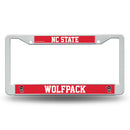 North Carolina State Wolf Head Logo White Plastic Frame