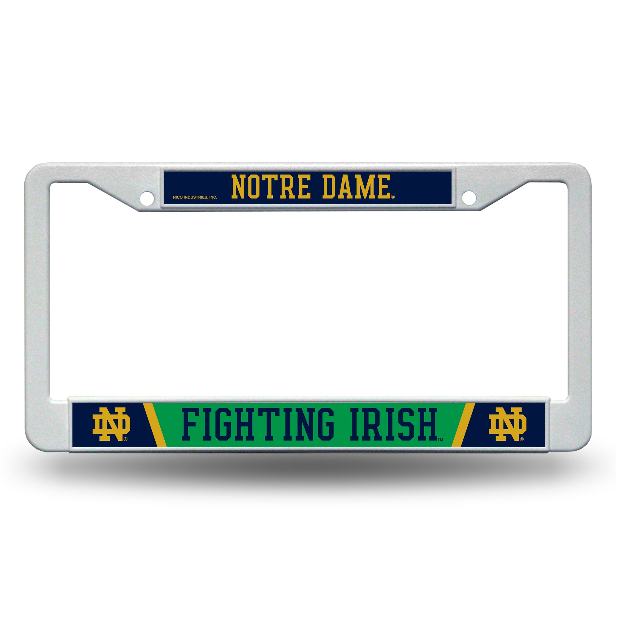 Notre Dame Fighting Irish White Plastic Frame w/ Printed Inserts